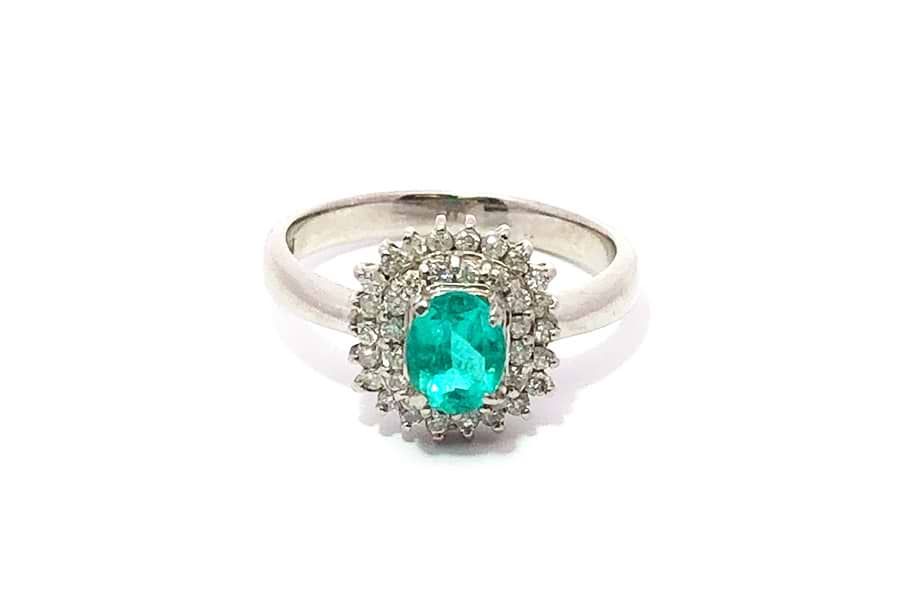 Pt900×パライバトルマリン×ダイヤモンドリング パライバトルマリン0.63ct MD0.32ct